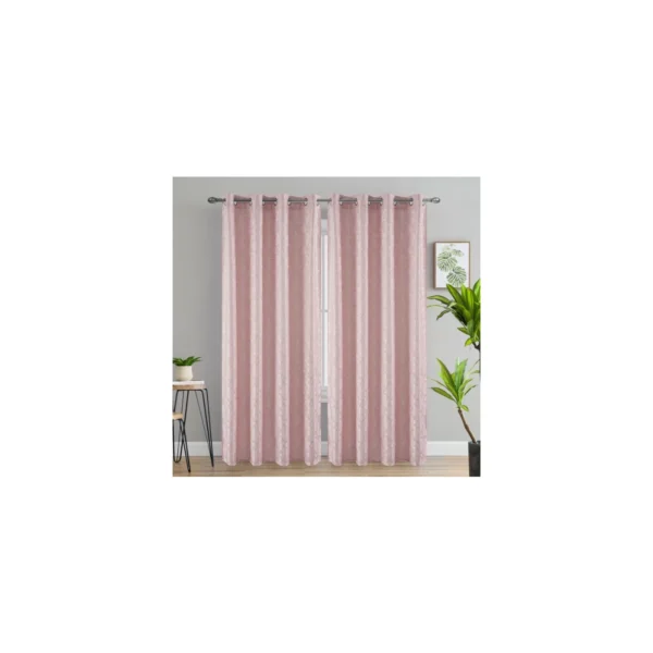 ANNIE JACQUARD PRINTED CURTAIN PANEL W/ GROMMETS (53 X 84)-24/BOX
