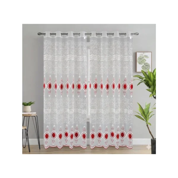 VERONICA EMBROIDERED CURTAIN PANEL W/ GROMMETS (53 X 84)-24/BOX