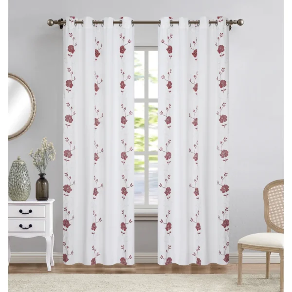 ALYSSA  EMBROIDERED  BLACKOUT CURTAIN (52X84) - 8 GROMMETS-24/BOX