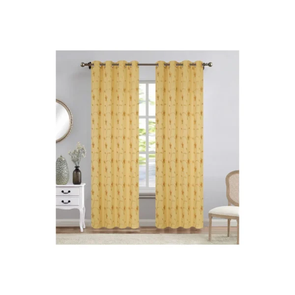 AMBER  EMBROIDERED  BLACKOUT CURTAIN (52X84) - 8 GROMMETS-24/BOX