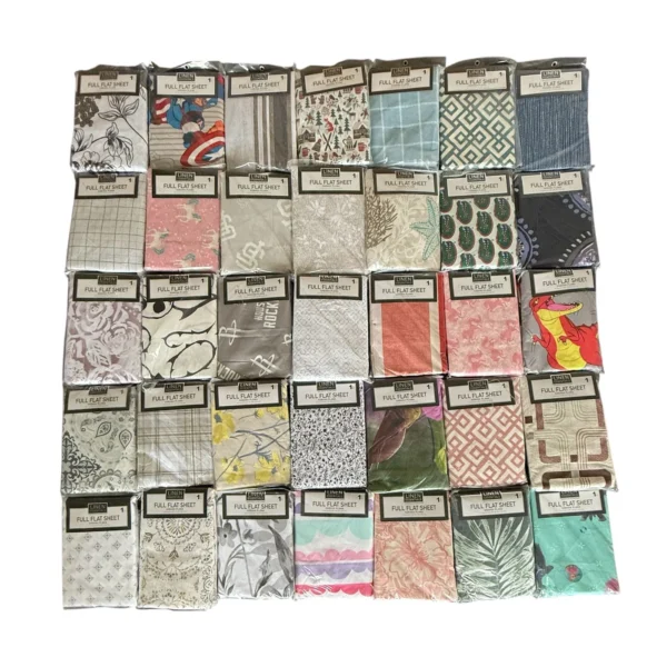 ASSORTED FULL 1PC FLAT SHEET PRINTED DESIGNS - (48/BOX)
