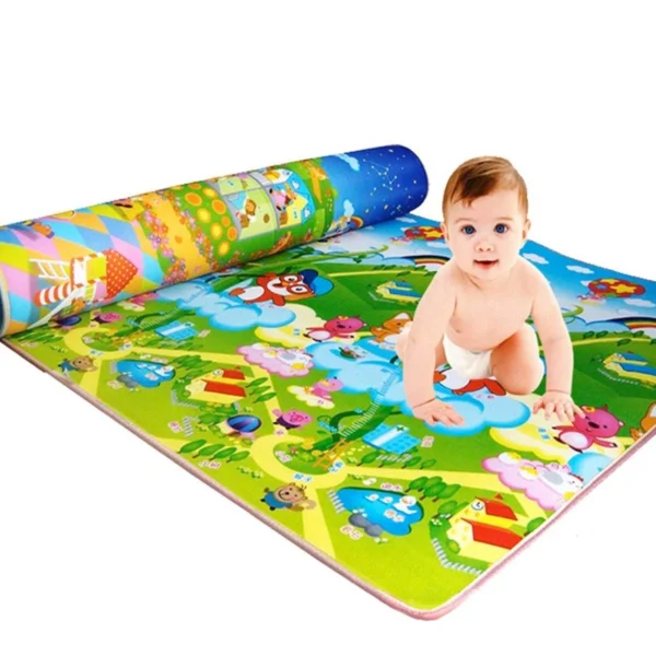 ASSORTED REVERSIBLE KIDS PLAY MAT 4 DESIGNS  (59X71)