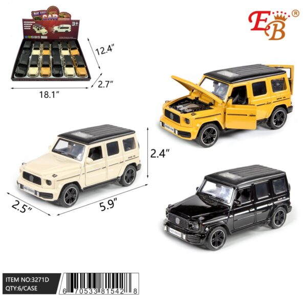 1:32 DIECAST CAR WITH LIGHT&SOUND 72PC/CS
