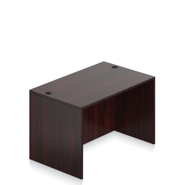 HON MOD Executive Desk 48-Inch Large Computer Desk Shell, Thick Wooden Laminate, Modern Table with Cord Management, 48" W x 30" D x 29" H, Traditional Mahogany