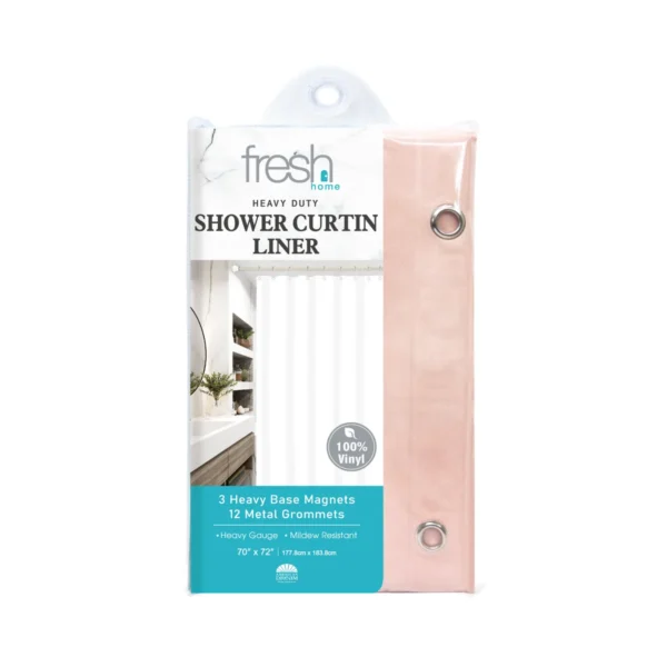 Peach PVC Shower Curtain Liner (24)