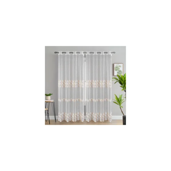 REBECCA EMBROIDERED CURTAIN PANEL  W/ GROMMETS (53 X 84)-24/BOX