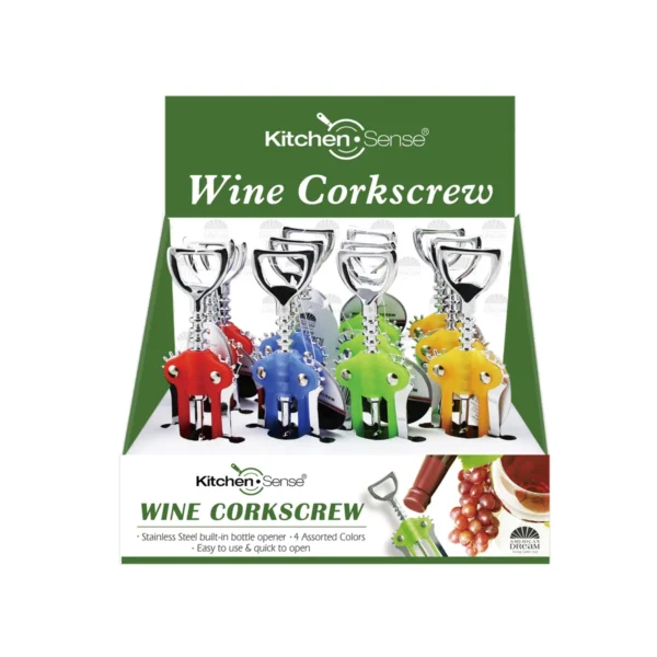 Wine Corkscrew PDQ Assorted Colors (48)