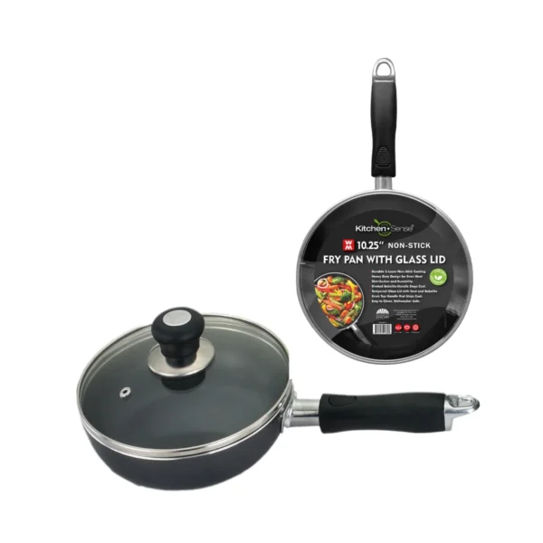 10.25 Non-Stick Fry Pan w/ Glass Lid (8)