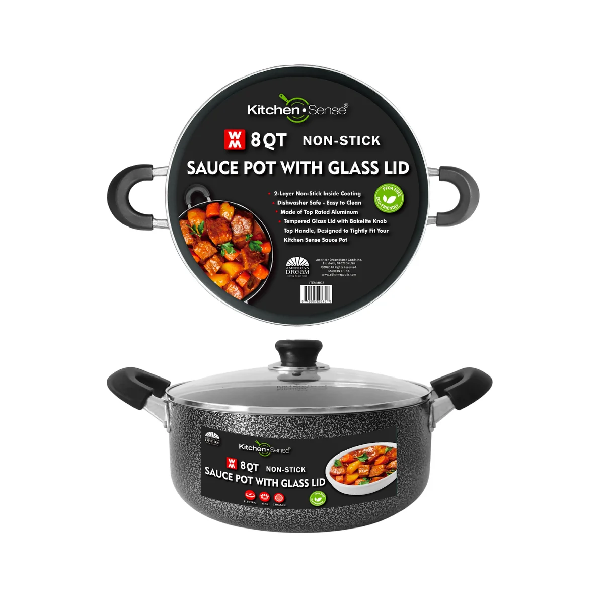 8Qt Non-Stick Sauce Pot w Glass Lid (6)