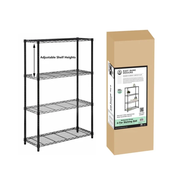 Chrome - KD 4-Tier Shelving Unit (1)