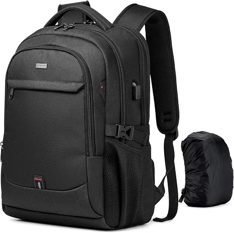 DUSLANG 17 Inch Laptop Backpack for Travel with Backpack Rain Cover College Backpack for Men Laptop Bag with USB Charging Port