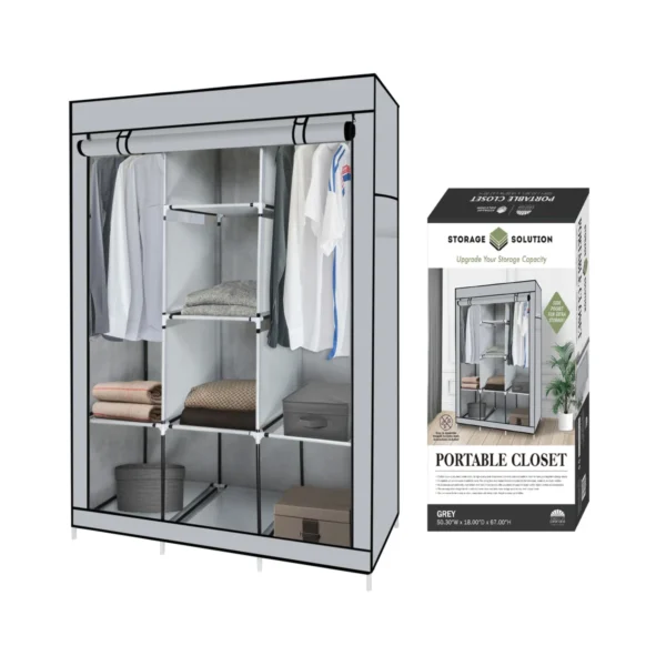 Grey - Storage Closet w/ Shelving