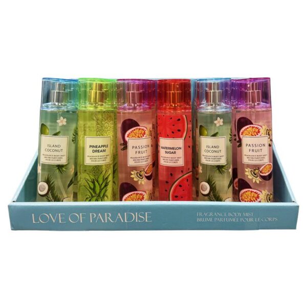 8OZ WOMEN'S BODY MIST DISPLAY LOVE OF PARADISE -24