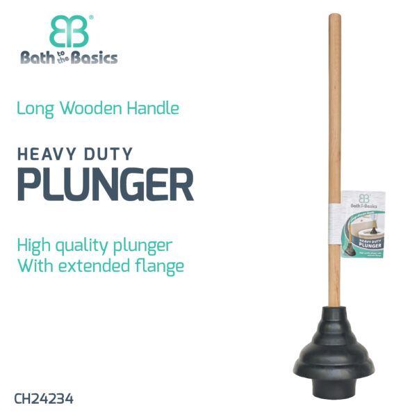 HEAVY DUTY PLUNGER WITH WOODEN HANDLE-24