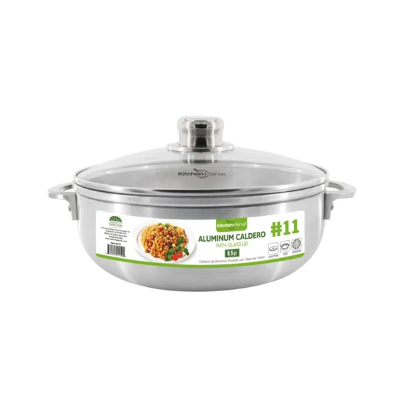 11 - 9.5Qt Aluminum Caldero with Glass Lid (6)