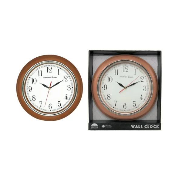 13" Brown Wall Clock (10)