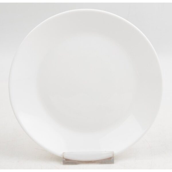8.5" OPAL GLASS ROUND DESSERT PLATE WHITE - 24