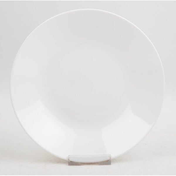 8.5" OPAL GLASS ROUND SOUP PLATE WHITE -24
