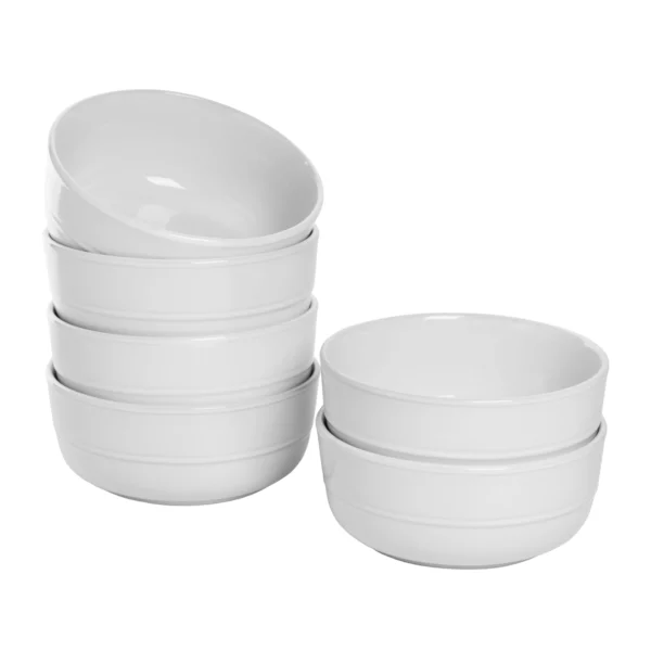 ALL PURPOSE BOWL W/LINES WHITE 6.25 IN