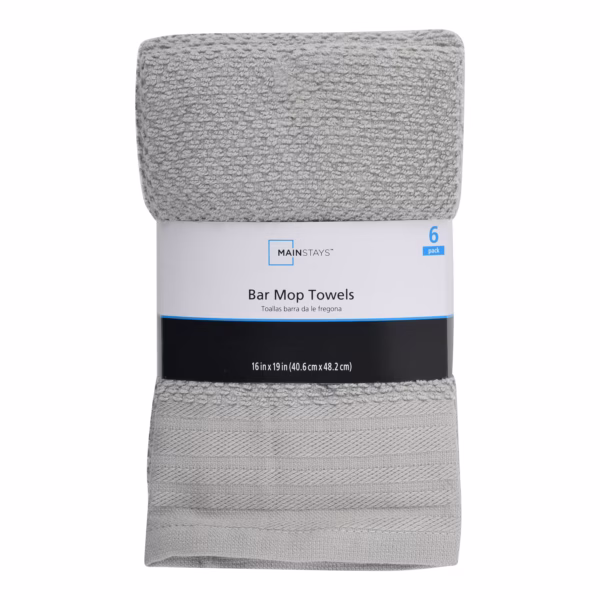 BAR MOP KITCHEN TOWELS 3PK 12" X 12" 6 ASST CLR #MH-02