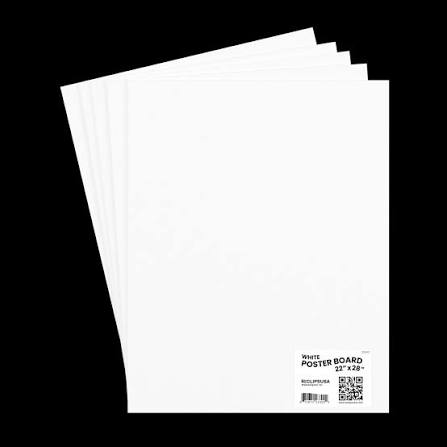 BAZIC POSTER BOARD WHITE 22" X 28"
