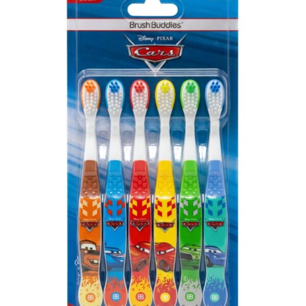 CARS BUDDIES TOOTHBRUSH ASST 6 PK