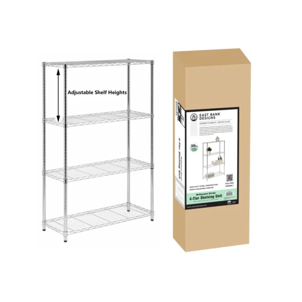 Chrome - KD 4-Tier Shelving Unit (1)