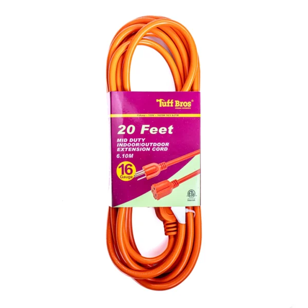 EXTENSION CORD 20 FT UL OUTDOOR W/16 GUAGE