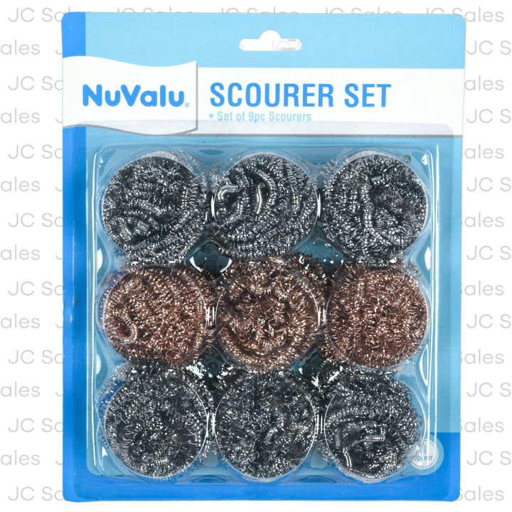 NUVALU SCOURER 9PC W 3PC COPPER