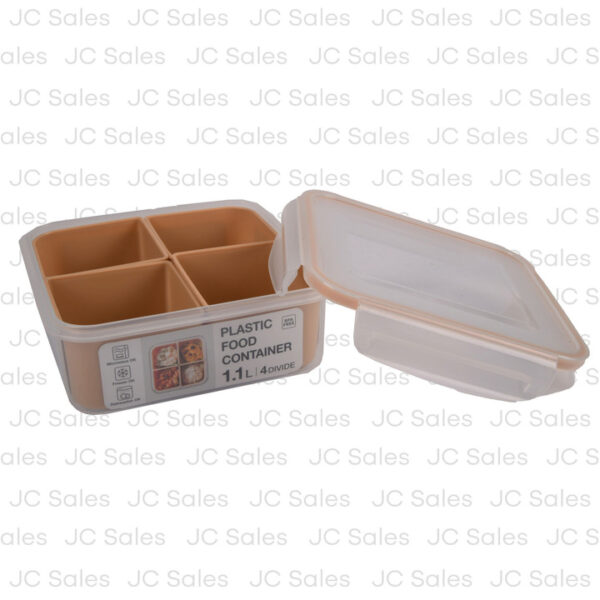 PLASTIC FOOD CONTAINER RECT.1.5L 2 DIVIDE