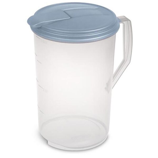 STERILITE #0488 PITCHER 1GAL RD W/ WASHED BLUE