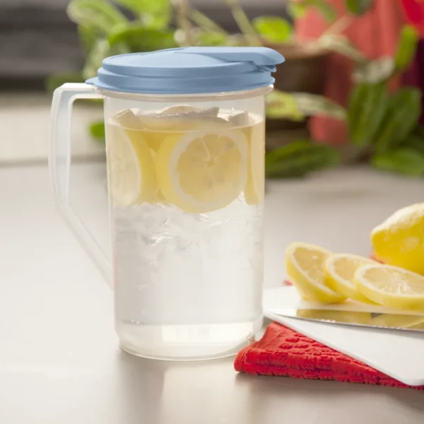 STERILITE #0488 PITCHER 1GAL RD W/ WASHED BLUE