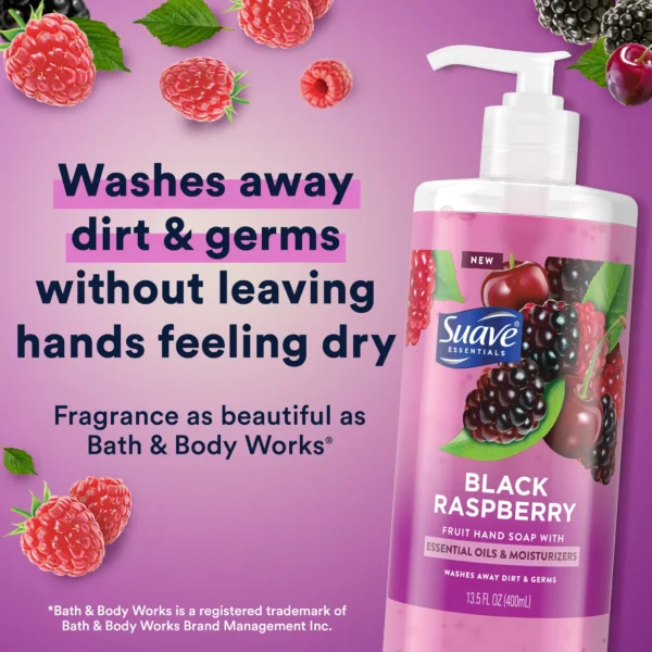 SUAVE LIQ HAND SOAP BLACK RASPBERRY 13.5 OZ