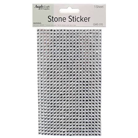CRAFT RHINESTONE SHEET STRIP SILVER