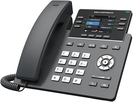 Grandstream GRP2613 IP Phone | 6 Lines, 4 SIP Accounts | 2.8-Inch Color Display | Dual-Port Gigabit Ethernet with Integrated PoE, Black