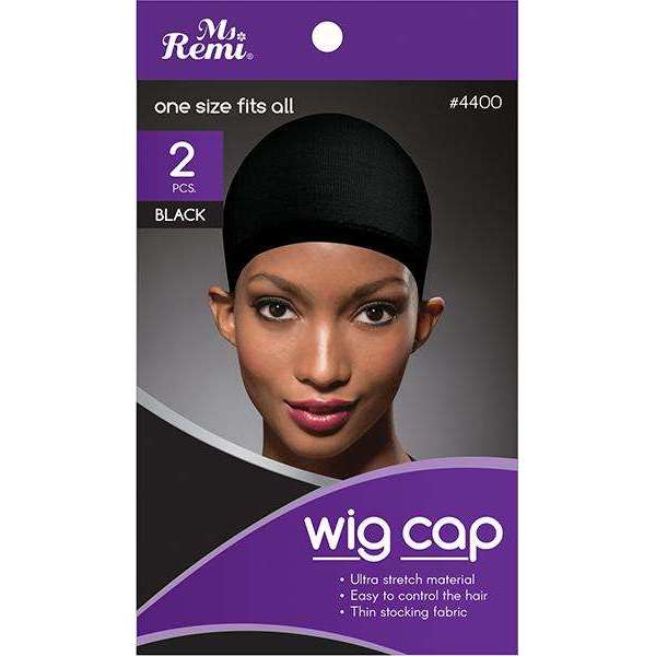 NUVALU HAIR WIG CAP 2PCS BLK